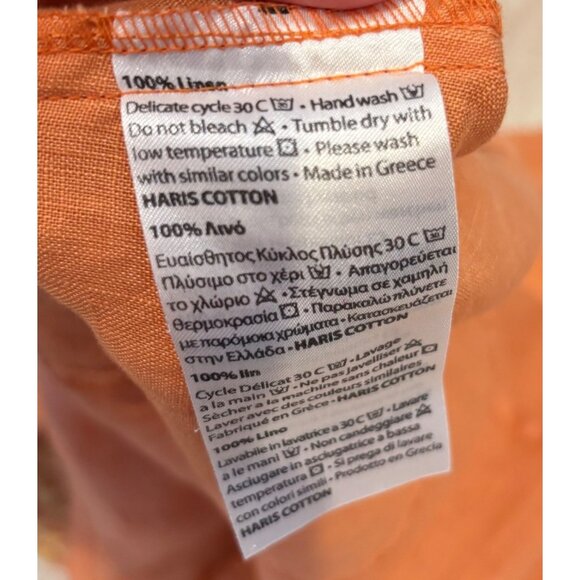 Haris Cotton 100% Linen Lagenlook Blouse with Bell Sleeves Size XS - Picture 4 of 7